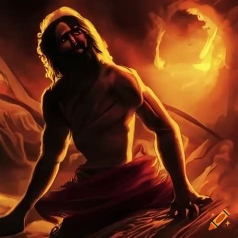 Depiction of jesus casting out demons on Craiyon