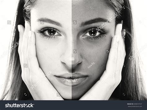 22.193 Half black half white face: immagini, foto stock e grafica ...