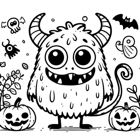 Halloween Monster Coloring Page