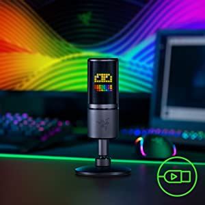 Razer Seiren Emote Streaming Microphone: 8-Bit Emoticon LED Display ...