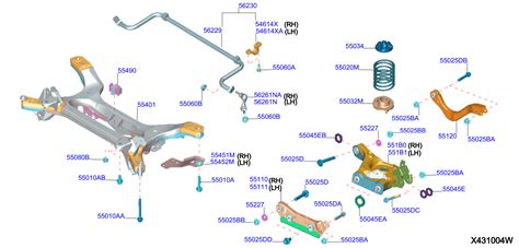 55401-6LB0D - Suspension Subframe Crossmember (Rear). Suspension ...