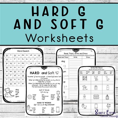 Hard G And "Soft G" Phonics Worksheets