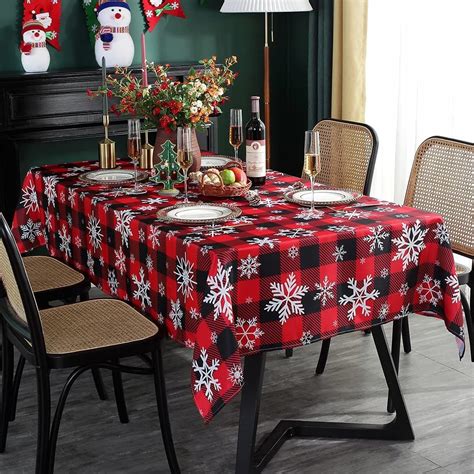 Amazon.com: Christmas Tablecloth, Christmas Snowman Table Cloths ...