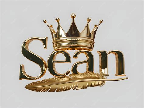 Premium Vector | Sean name logo design sean name in elegant font gold ...