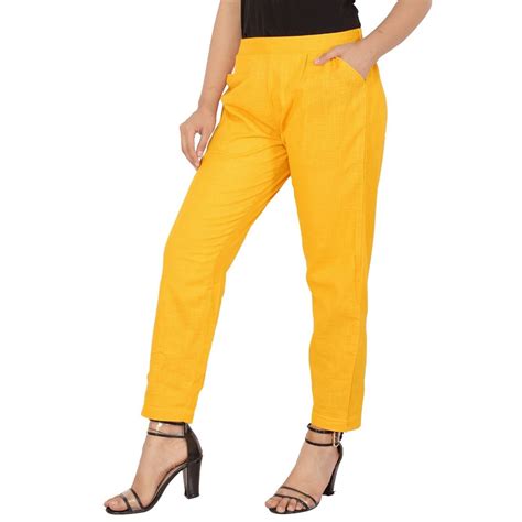 Yellow Ladies Cotton Pant, लेडीज़ कॉटन पैंट in Vistar, Ramgarh Road ...