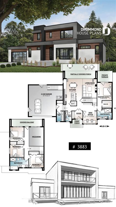 Double Story Modern House Floor Plans Two Storey House Design Floor ...