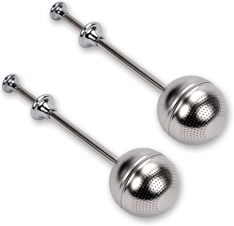 Memotoo Long Handle Tea Ball Stainless Steel, 2Pcs Premium Tea Infuser ...