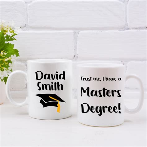 Personalised Masters Graduation Gifts Mug & Coaster – ALG UK