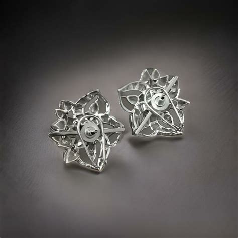 Spherical Floret Ruby Red Stone With Crystal Stud Earrings – Deara ...