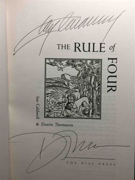 THE RULE OF FOUR. by Caldwell, Ian and Dustin Thomason. | bookfever.com