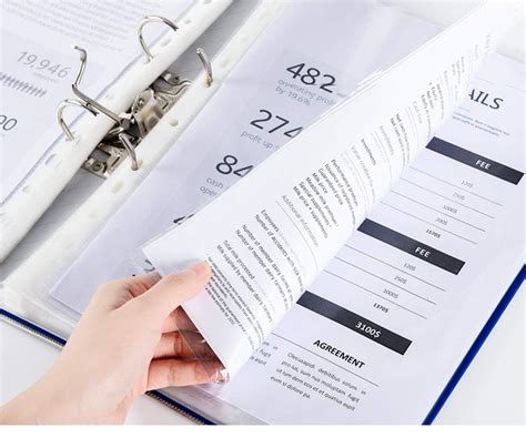 GreatDio Transparent A4 Size Document Sleeves Thickness Leaf Waterproof ...