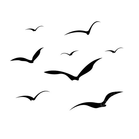 Flock Silhouette Flying Birds Clipart, Flock Of Birds, Silhouette, Bird PNG Transparent Clipart ... - silhouette of birds flying