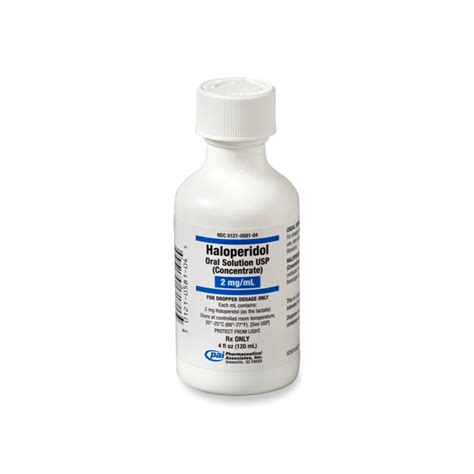 Haloperidol 2 mg/mL Oral Solution, 118 mL Bottle | McGuff
