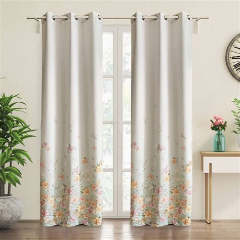 Buy Moksha Kelly Set of 2 Printed Light Filtering Door Curtains from ...