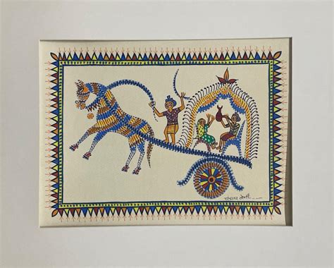 Buy Handcrafted Rural Life Theme Painting in Pithora Art Online