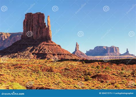 Monument Valley West and East Mittens Butte Utah National Park Stock ...