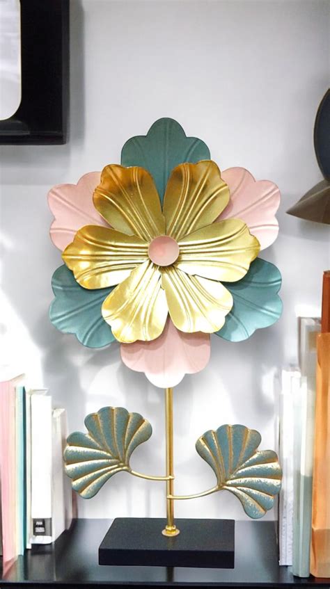 Buy PARADIGM PICTURES Decorative Big Metal Flower Table Decor Showpiece ...