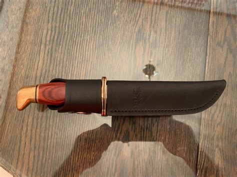 "BUCK 119 1995 SPECIAL Rosewood Cocobolo Brass Knife w/ Sheath 6 ...