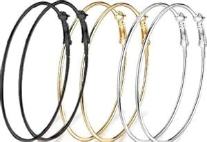 Lai Lai (pack of 3) Hoop round shape Earrings for women and girls ...