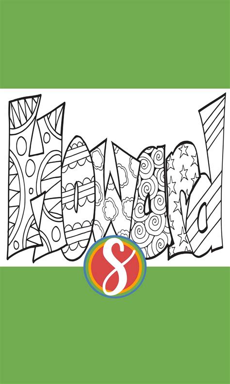 Free "Howard" Name Coloring Page — Stevie Doodles