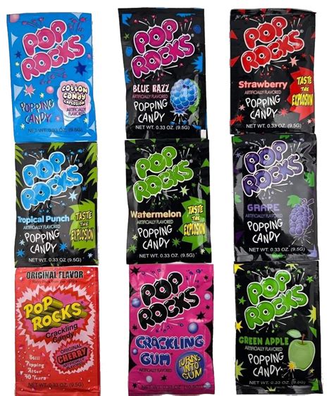 Pop Rocks Cotton Candy Bulk (0.33oz) - 72 Pack of Cotton Candy Flavored ...
