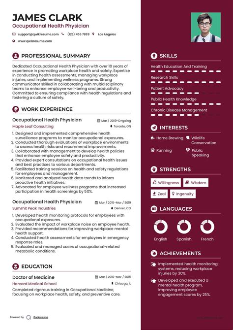 10+ Occupational Health Physician Resume Samples & Templates for 2025