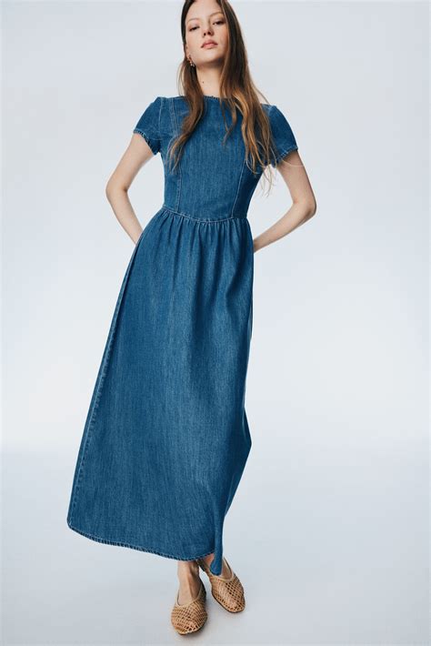 Denim Maxi Dress - Denim blue - Ladies | H&M CA