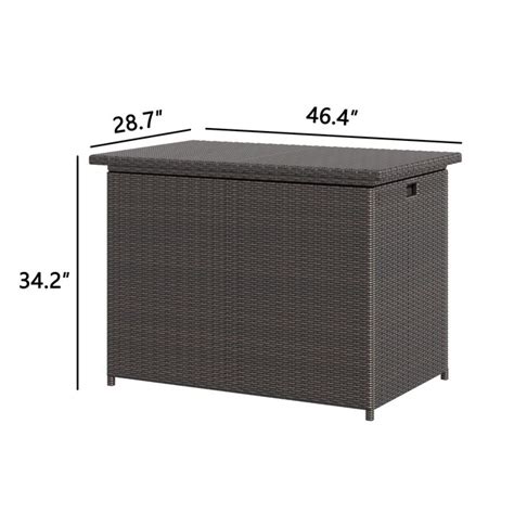 Octans Zephyr 17-Gallon Brown Metal Deck Box in the Deck Boxes ...