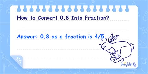 How to Convert 0.8 Into Fraction? [Solved]