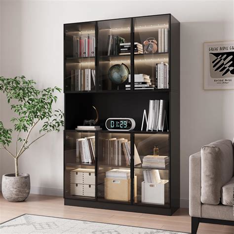 Bobve 78.7 H Display Cabinet with 6 Glass Doors and India | Ubuy