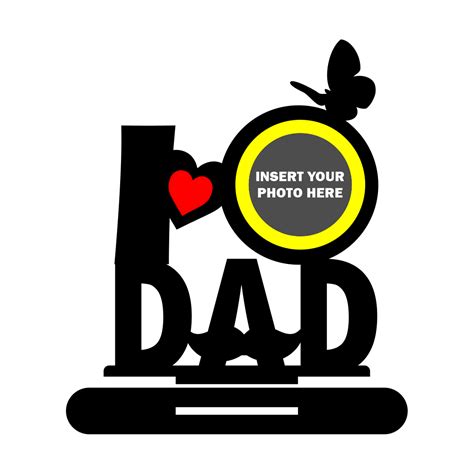 I Love Dad Single Image Stand Frame – Next Print