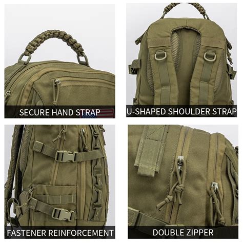 Buy KABAQOO 35L Green Tactical Backpacks Large Molle Assault Bag Adult ...