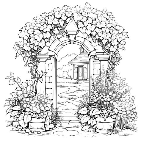 Free Printable Adult Coloring Pages Garden Path