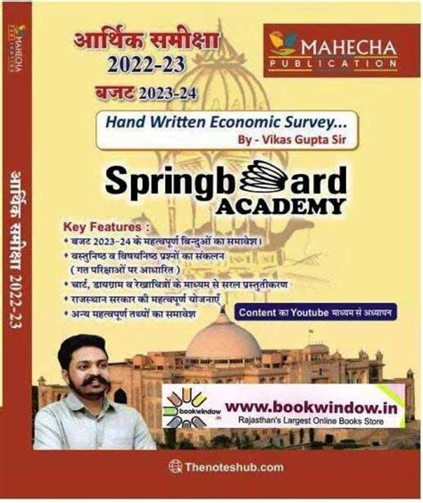 Spring Board - Aarthik Samiksha 2022-23 & Budget 2023-24 Hand Written ...