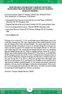 High yielding and drought tolerant genotypes developed through marker ...