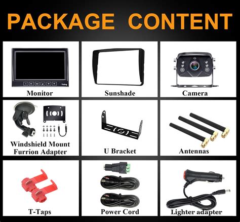 RV Backup Camera Wireless HD 1080P 7 Inch DVR Monitor Touch Key ...