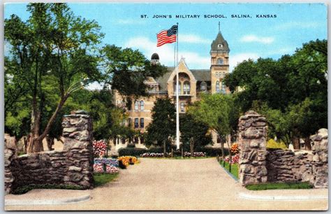Saint John's Military School Salina Kansas KS Campus Building Postcard ...