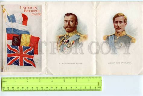 477537 WWI Great Britain allies portraits kings Tsar Nicholas II ...