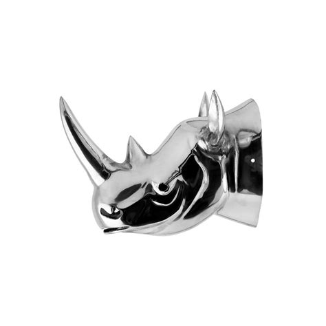 Buy Homesake Rhino Head Wall Metal Wall Lamp Chrome Online