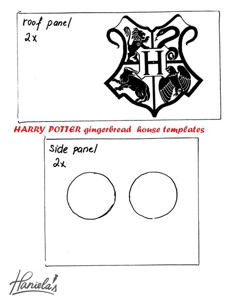 Hogwarts Gingerbread House Template - Printable And Enjoyable Learning