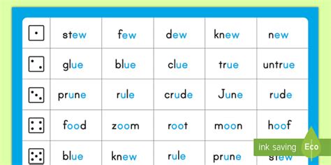 Long 'u' Words Roll and Read | Twinkl Phonics Resources