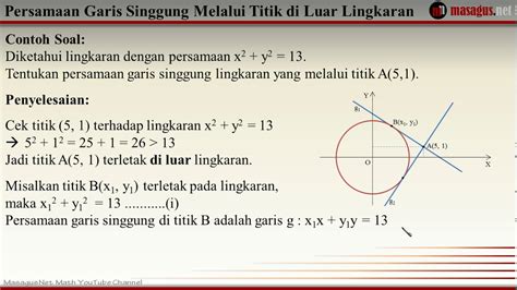 Contoh Soal Garis Singgung Persekutuan Lingkaran