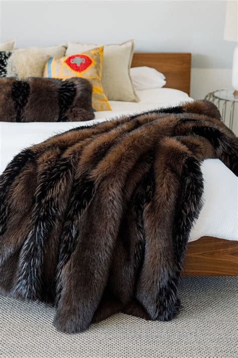 Limited Edition Chocolate Fox Faux Fur Throws | Fur throw, Faux fur ...
