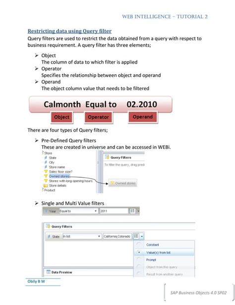 Image result for Business Objects Web Intelligence Tutorial
