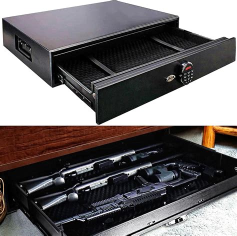 Extra Large Under Bed Safe, Heavy Duty Rapid Gun Storage Safe Drawer ...