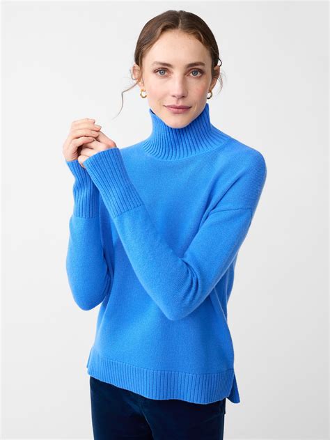 Jmc_Blue Solid Dina Cashmere Turtleneck | Women's Sweaters | J.McLaughlin