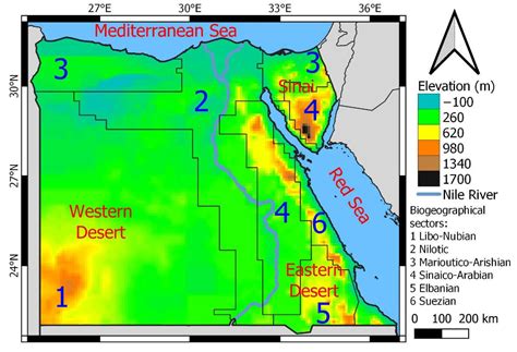 Projection of Thermal Bioclimate of Egypt for the Paris Agreement Goals
