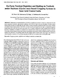 On-farm nutrient depletion and buildup in vertisols under soybean ...