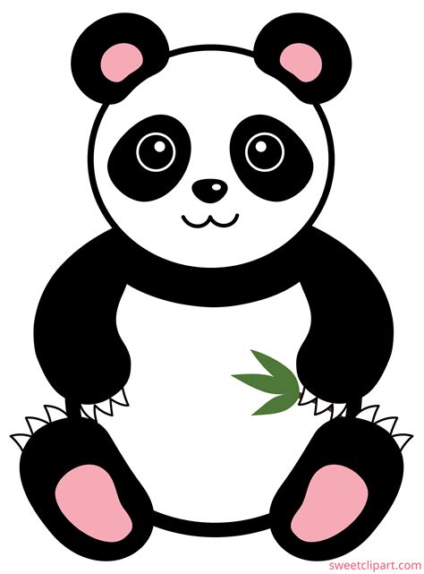 Cute Giant Panda Bear - Free Clip Art