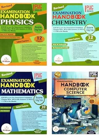 SPR 1st PUC Handbook Set, 2024-25, Physics, Chemistry, Mathematics ...